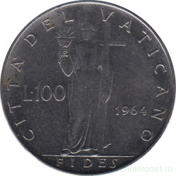Монета. Ватикан. 100 лир 1964 год.