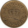  Монета. Дания. Полкроны 1925 год. htd/