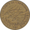 Монета. Центральноафриканский экономический и валютный союз (ВЕАС). 5 франков 1981 год. ав.