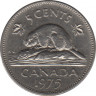 Монета. Канада. 5 центов 1975 год. ав.