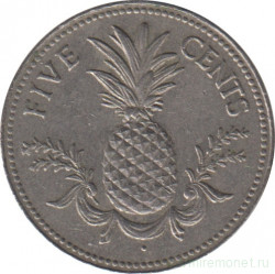 Монета. Багамские острова. 5 центов 1984 год.