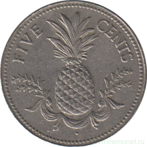 Монета. Багамские острова. 5 центов 1984 год.