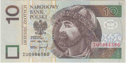 Банкнота. Польша. 10 злотых 1994 год. Мешко I. Тип 173.