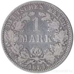 Монета. Германская империя. 1 марка 1881 год. (А). 