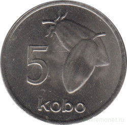 Монета. Нигерия. 5 кобо 1988 год.