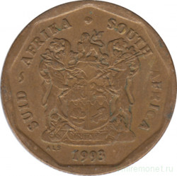 Монета. Южно-Африканская республика (ЮАР). 50 центов 1993 год.