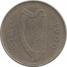 Реверс. Монета. Ирландия. 1 фунт 1990 год.