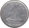 Монета. Канада. 10 центов 1947 год. ав.