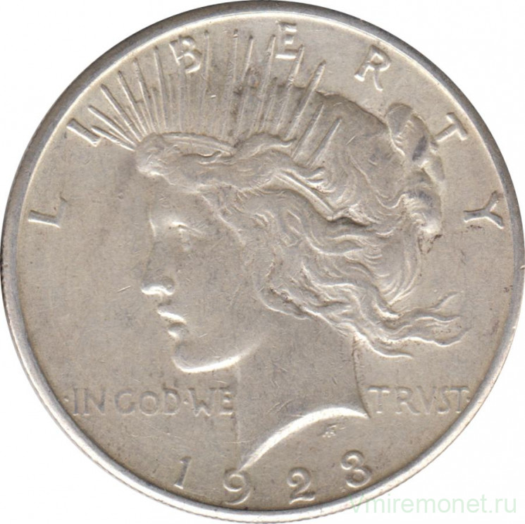 Монета. США. 1 доллар 1923 год. Монетный двор S.