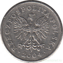 Монета. Польша. 10 грошей 2004 год.