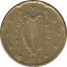 Монета. Ирландия. 20 центов 2002 год. ав.