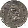 Монета. Новая Каледония. 10 франков 1972 год. ав.