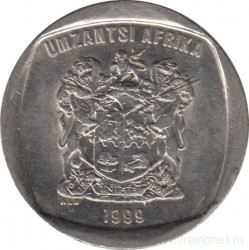 Монета. Южно-Африканская республика (ЮАР). 2 ранда 1999 год.