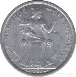 Монета. Новая Каледония. 1 франк 1982 год.