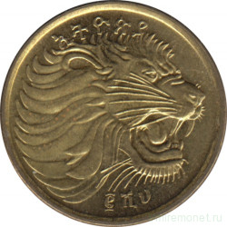 Монета. Эфиопия. 5 сантимов 2008 год.