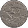 Монета. Новая Зеландия. 1 шиллинг 1957 год.