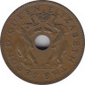 Монета. Родезия и Ньясалэнд. 1 пенни 1957 год. ав.