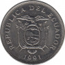 Монета. Эквадор. 20 сукре 1991 год. ав.