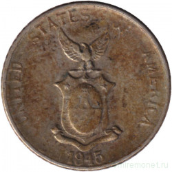 Монета. Филиппины. 10 сентаво 1945 год.