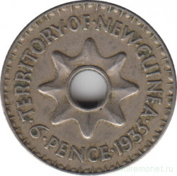 Монета. Новая Гвинея. 6 пенсов 1935 год.