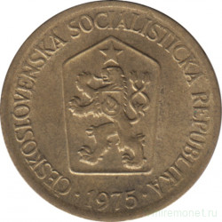 Монета. Чехословакия. 1 крона 1975 год.