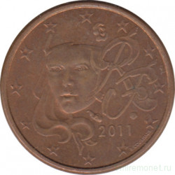 Монета. Франция. 1 цент 2011 год.