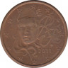 Монета. Франция. 1 цент 2011 год. ав.