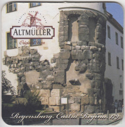 Подставка. Пиво "Altmuller", Россия. Римская крепость "Castra Regina" (Регенсбург).