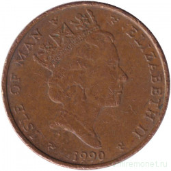 Монета. Остров Мэн. 1 пенни 1990 год.