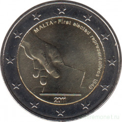 Монета. Мальта. 2 евро 2011 год. 1949 год - первые выборы.