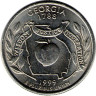 Монета. США. 25 центов 1999 год. Штат № 4 Джорджия.