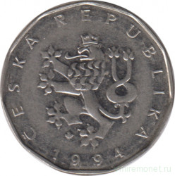 Монета. Чехия. 2 кроны 1994 год. Монетный двор - Виннипег.