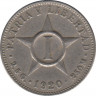 Монета. Куба. 1 сентаво 1920 год. ав.
