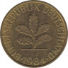 Монета. ФРГ. 10 пфеннигов 1984 год. Монетный двор - Штутгарт (F). ав.