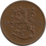 Монета. Финляндия. 1 пенни 1924 год. ав