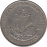 Монета. Восточные Карибские государства. 25 центов 1995 год. ав.
