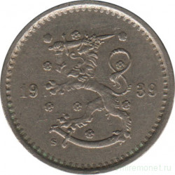 Монета. Финляндия. 50 пенни 1939 год. 