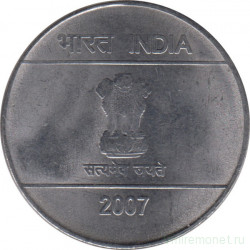 Монета. Индия. 2 рупии 2007 год. Новый тип.