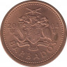 Монета. Барбадос. 1 цент 2004 год. ав.
