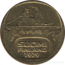 Монета. Финляндия. 5 марок 1979 год. Ледокол Урхо.