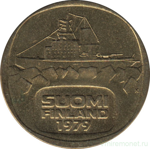 Монета. Финляндия. 5 марок 1979 год. Ледокол Урхо.