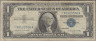 Банкнота. США. 1 доллар 1957 год. Синяя печать. А. Знак * - серия замещения.Тип 419а. ав.