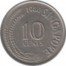 Монета. Сингапур. 10 центов 1980 год. ав.