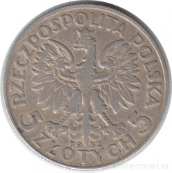 Монета. Польша. 5 злотых 1932 год.