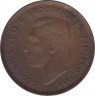 Монета. Австралия. 1 пенни 1947 год. Под портретом точка. рев.