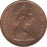 Монета. Новая Зеландия. 1 цент 1980 год. ав.