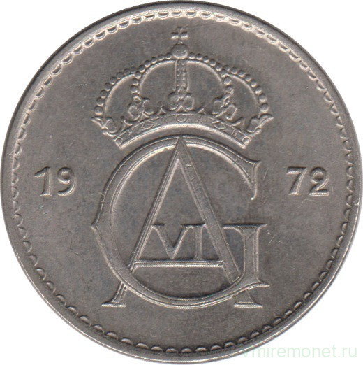 Монета. Швеция. 50 эре 1972 год. 