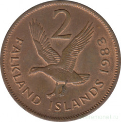 Монета. Фолклендские острова. 2 пенса 1983 год.