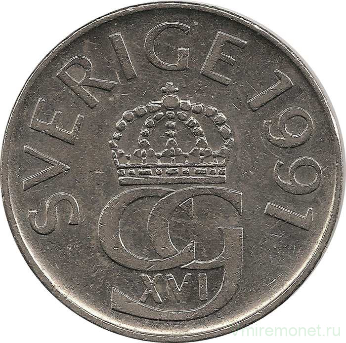 Монета. Швеция. 5 крон 1991 год (D).