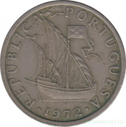 Монета. Португалия. 5 эскудо 1972 год.